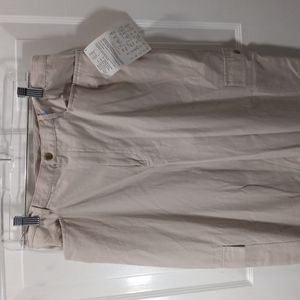 NWT Denim & Co Sz Large Kaki  Cropped, Highrise cargo pant